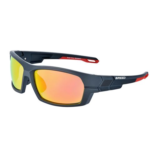 Lunettes de soleil polarisées Breed Sirus - Noir/Rouge
