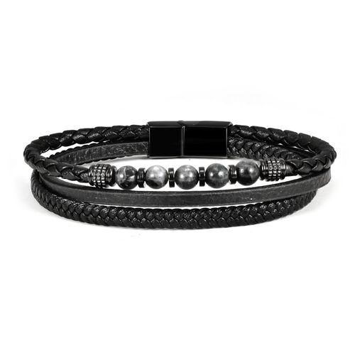 US Polo Assn Jewellery Brandon Schwarzes Armband