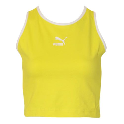 Puma Dames/Dames Klassiekers Geknipte Tank (Brandend Geel)