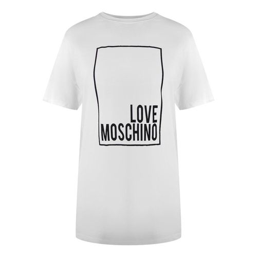 Love Moschino Box Logo Wit T-shirt