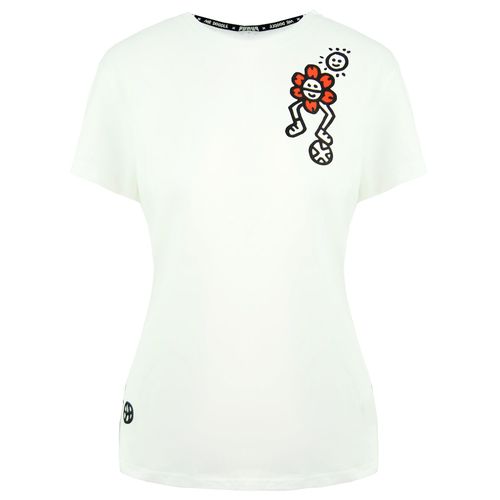 Puma x Mr Doodle Korte Mouw Crew Neck Wit Dames T-shirt 598691 02