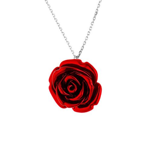 Rode keramische keramische ketting 925