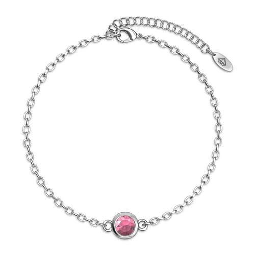 Geboortesteen armbanden - Zilver en roze