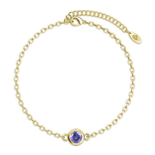 Geboortesteen armbanden - Goud en paars