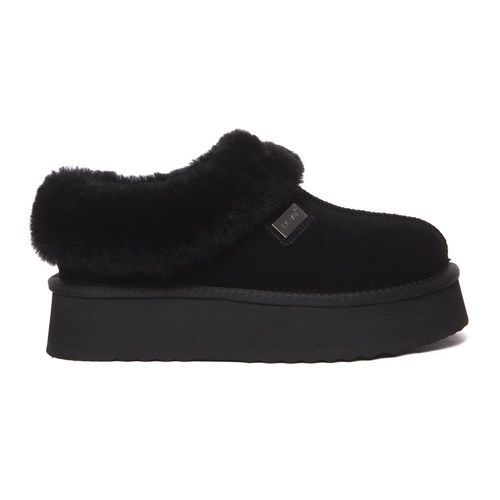 EVER AU Dames Leren Pantoffels - Topknot