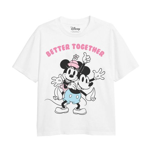 Disney Meisjes Beter Samen Mickey & Minnie Mouse T-Shirt (Wit)