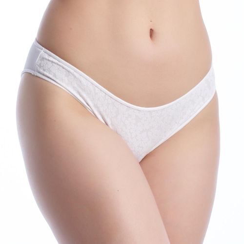 Damen Bikini-Höschen mit floraler Jacquard-Optik REBECA