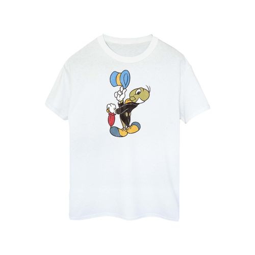 Disney - "Pinocchio Jiminy Cricket" T-Shirt für Damen (Weiß)