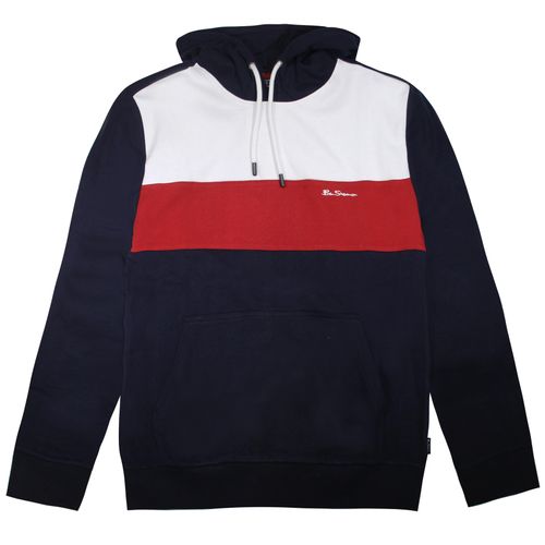 Ben Sherman Heren Navy Hoodie met panelen