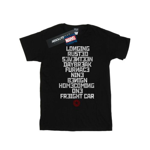 Marvel Dames/Dames Winter Soldaat Trigger Words Katoenen Vriendje T-shirt (Zwart)