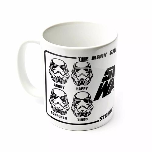 Star Wars Uitdrukkingen van een Stormtrooper mok (Wit/zwart)