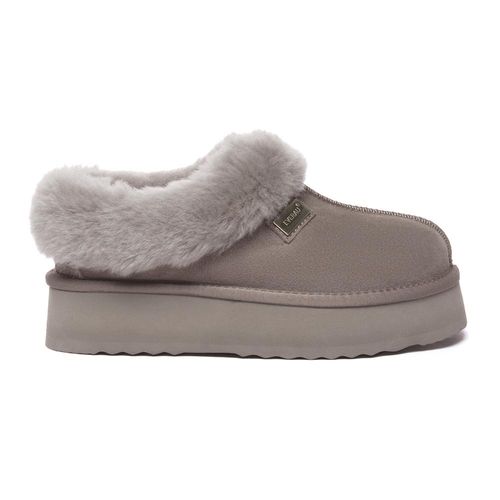 EVER AU Dames Leren Pantoffels - Topknot