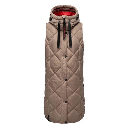 Navahoo Damen Steppweste Schnuckel – Lang & Stylisch mit Kapuze