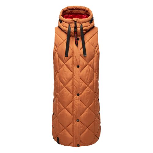 Navahoo Damen Steppweste Schnuckel – Lang & Stylisch mit Kapuze