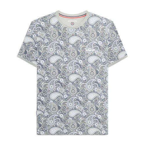 Lambretta Heren SS25 Paisley T-shirt (Woestijn salie)