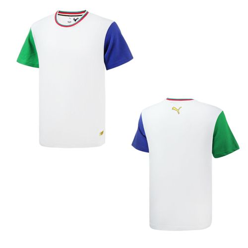 Puma x Chinatown Market Colourblock Tee Heren Casual T-shirt 596165 02