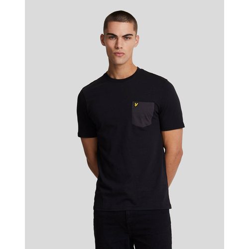Lyle & Scott Bristol zwart T-shirt met tonale zak