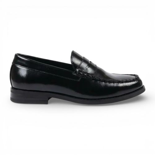Heren zwarte penny loafers van PU-leer, formele schoenen voor formele gelegenheden.