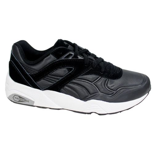 Puma Trinomic R698 Mat & Glans Zwart Heren Lace Up Trainers 359305 02 B19A