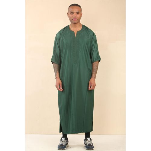 Grüne marokkanische Thobe Djellaba Jubba Robe für Herren Eid