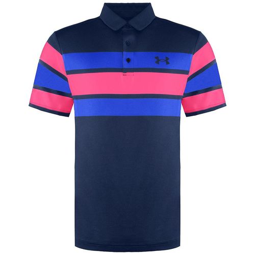 Under Armour Playoff 2.0 Herren Blue/Pink Polo -Hemd