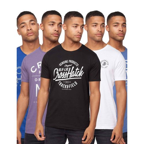 Crosshatch Heren Flomax geassorteerde ontwerpen T-shirt (pak van 5) (Veelkleurig)