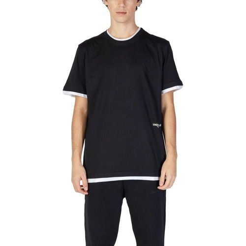 Doppellagiges T-Shirt Schwarz