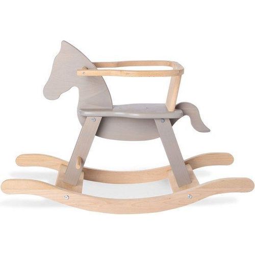 Holz-Kinderautositz in massiver Holzbauweise - 86cm x 31cm x 58cm - Holz-Rocker für Kinder.