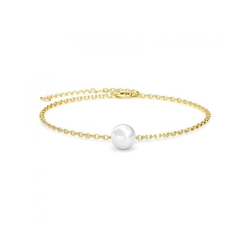 Kristall-Perlenarmband - Gold und Kristall