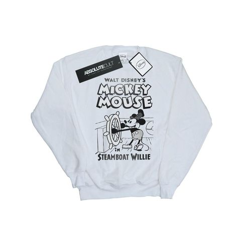 Disney Dames/Dames Mickey Mouse Steamboat Willie Sweatshirt (Wit)