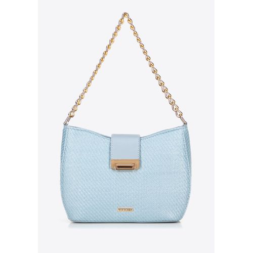 Wittchen Dames Crossbody Tas, Geweven Blauw, Polypropyleen