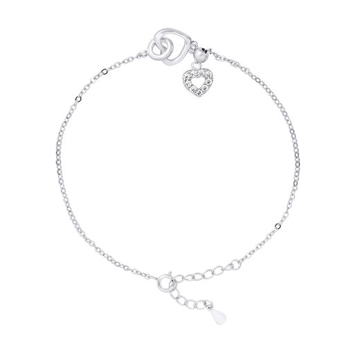 Bracelet CŒUR ET BRELOQUE Oxydes de Zirconium Argent 925