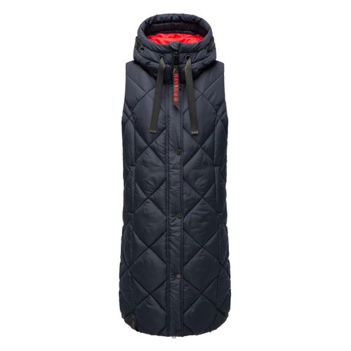 Navahoo Damen Steppweste Schnuckel – Lang & Stylisch mit Kapuze