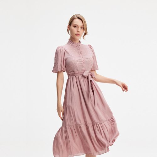 Freizeitkleid mit gestuften Rüschen