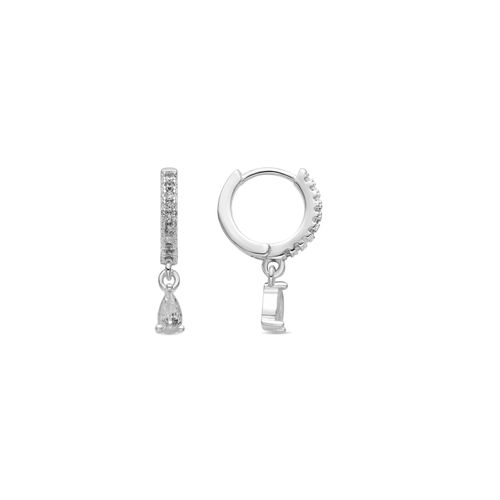 Luxenter Ohrringe mit Silberfinish und Brillantstrass – Laade
