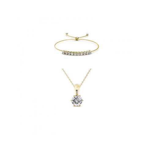 Kristall Mia Geburtsstein Set - Gold und Kristall