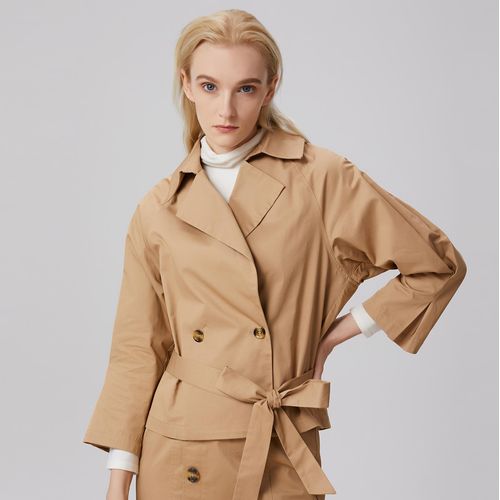 Coton Trench-Jacket met dubbele borsten