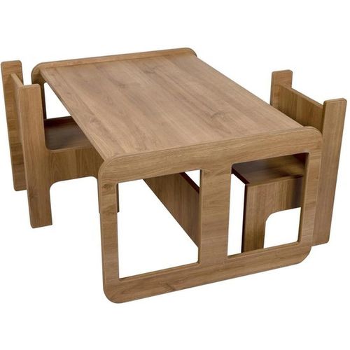 Kinderstuhl-Tisch-Set mit 2 Sitzplätzen für kreatives und lernendes Vergnügen