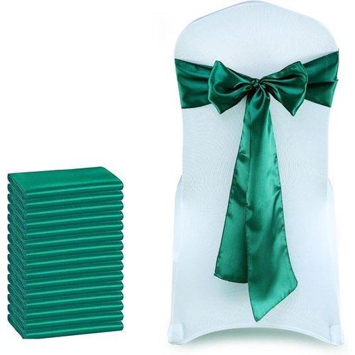 Sitzsessel Sjerpen - Sitzhocker Boog - Hochzeit Dekoration - Seidener Stoff - 50 Stücke - Smaragdgrün