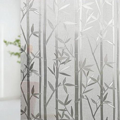 Statisch hechtende Glasfolie für Privatsphäre - Bamboo - 105 x 200 cm