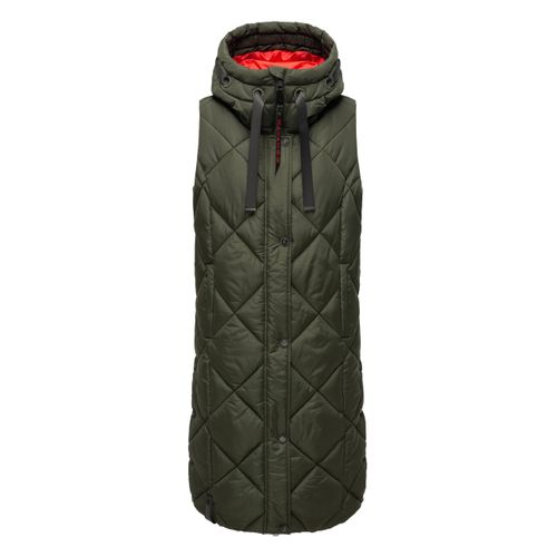 Navahoo Damen Steppweste Schnuckel – Lang & Stylisch mit Kapuze