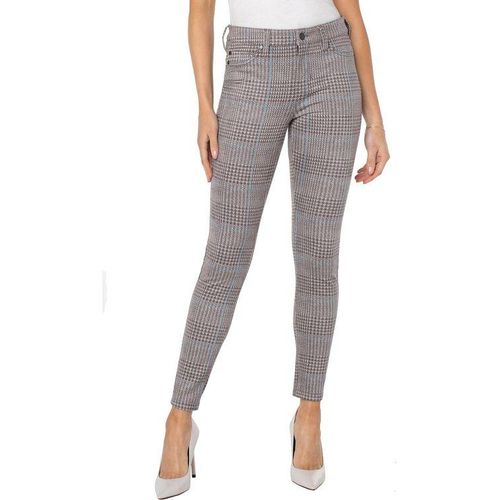 Madonna mager grijs/blauw geruit jeans