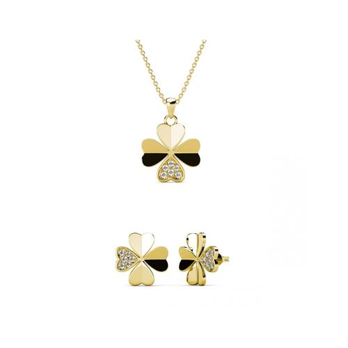 Parure et Coffret Kleeblatt - Doré et Cristal