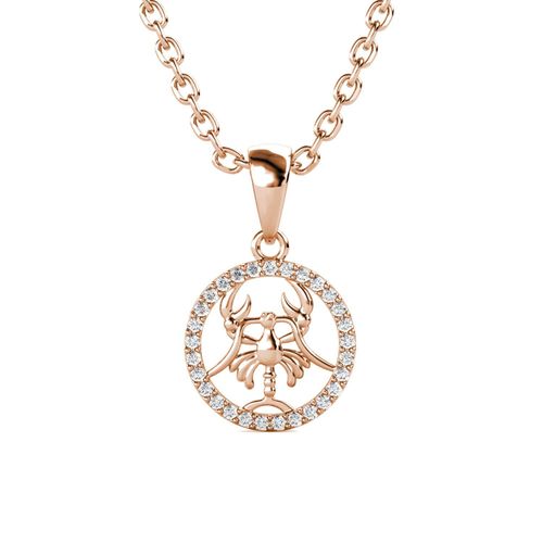Kreeft Zodiac Hangers - Roségoud en Kristal