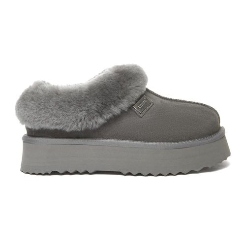 EVER AU Dames Leren Pantoffels - Topknot