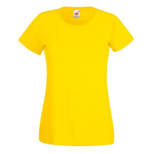 Fruit Of The Loom - Kurzarm T-Shirts - Damen (Knallgelb)