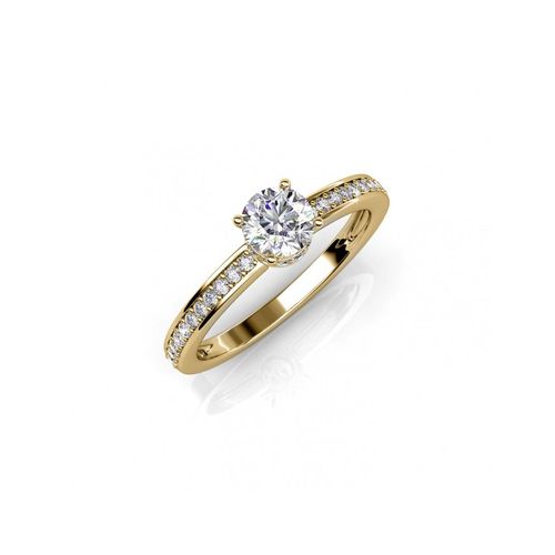 Kopie des Rings Elise - Roségold und Kristall