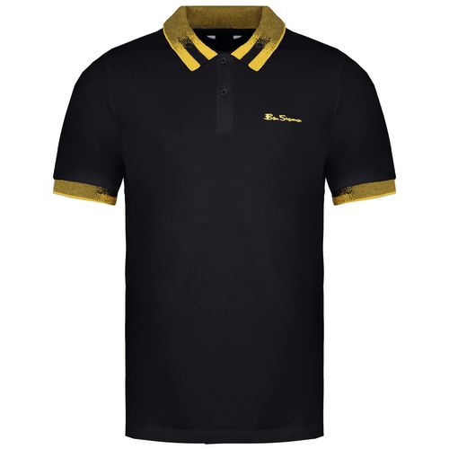 Ben Sherman Collar Interesse Herren schwarzes Polohemd
