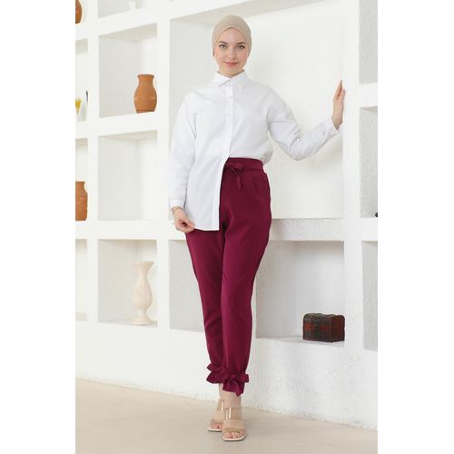 Met riem Broek Pruim