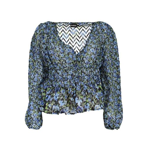 Bloemendesshirts Blouse met Gerimpelde Taille